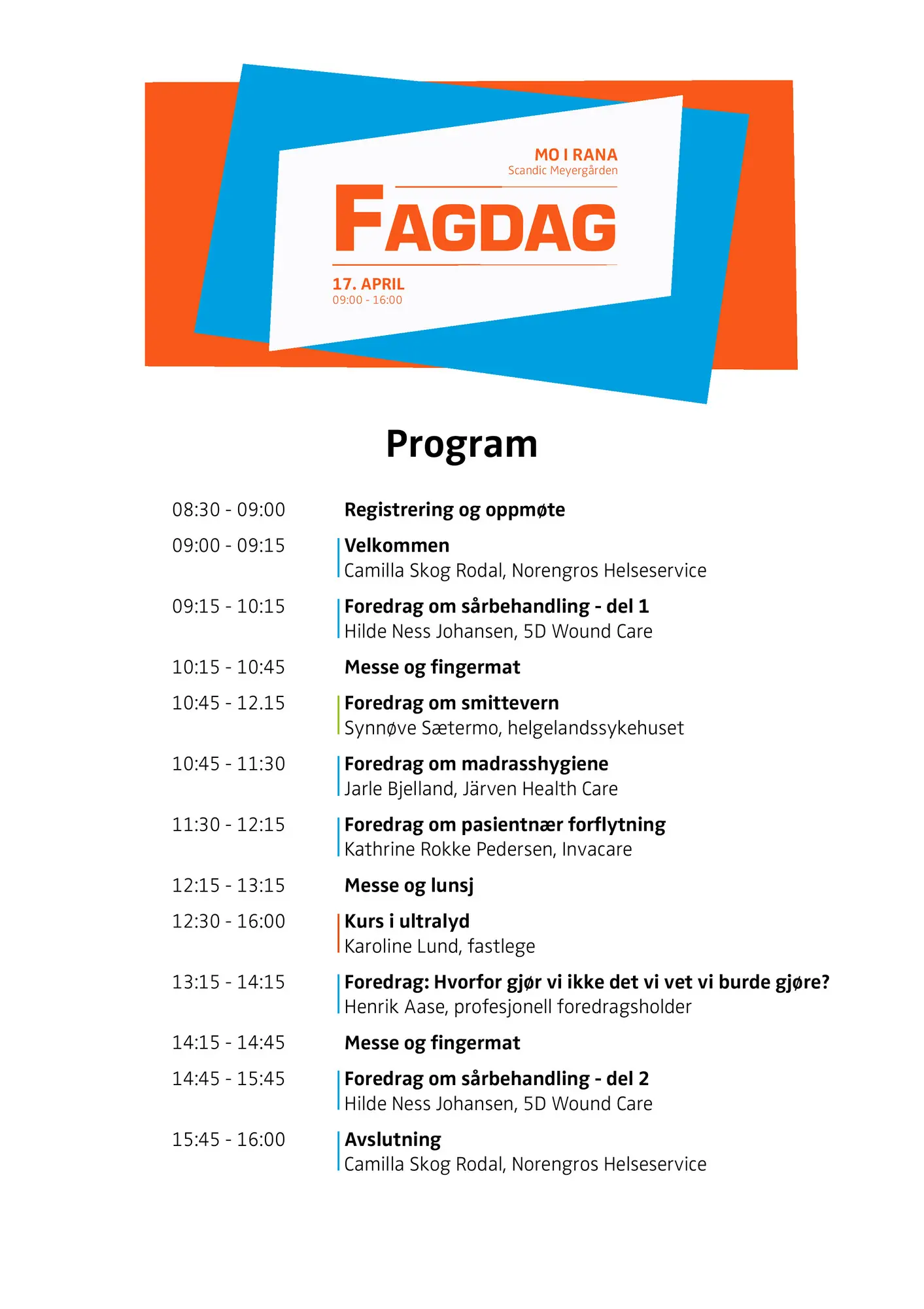 Program for fagdag Mo